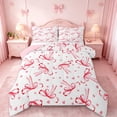 thumbnail image 1 of jejeloiu Red Ribbon Bowtie Twin Comforter Sets,Kawaii Bowknot Bow Bedding Set For Girls Teens Reversible 2 Pieces, 1 of 8