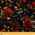 thumbnail image 1 of jejeloiu Red Rose Fabric by the Yard 3 Yards,Country Flower Floral Sewing Fabric,Natural Plant Fabric for Sewing For Princess,Luxury Bedroom Decor, 1 of 6