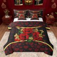 thumbnail image 1 of jejeloiu Red Valentine Rose 7-Piece Twin Bedding Sets,Happy Valentine'S Day Bedding Comforter Set,Kawaii Heart Print Sheet Sets For Men Women,Luxury Bedroom Decor Reversible, 1 of 8