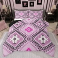 thumbnail image 1 of jejeloiu Retro Boho Aztec Bedding Comforter Set,Rustic Farmhouse Tribal Twin Comforter Sets,Pink Purple Bedding Set For Teens,Microfiber Bedroom Decor Reversible,2pcs, 1 of 8