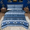 thumbnail image 1 of jejeloiu Retro Boho Aztec Twin Comforter Sets,Blue Vintage Geometric Bedding Set For Adults Reversible 2pcs, 1 of 8