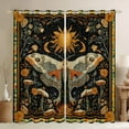 thumbnail image 1 of jejeloiu Retro Boho Moth Black Out Curtains,Gothic Theme Curtains Pack of 2 (42x63 Each),Rustic Mushroom Bedroom Curtains For Teens,Super Cozy Room Decor, 1 of 5