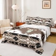 thumbnail image 1 of jejeloiu Retro Bull Skull Bed Sheets,Rustic Farmhouse Hunting King Sheets,White Brown Black Sheet Set For Boys Kids,Breathable Home Decor,4pcs, 1 of 7