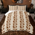 thumbnail image 1 of jejeloiu Retro Leaf Print Twin Comforter Sets,Brown Beige Bedding Set For Teens Reversible 2-Piece, 1 of 8
