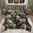 thumbnail image 1 of jejeloiu Retro Rustic Floral Bedding Comforter Set,Spooky Skull Skeleton Twin Comforter Sets,Pink Floral Bedding Set For Adult,Super Cozy Room Decor Reversible,2pcs, 1 of 8