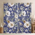 thumbnail image 1 of jejeloiu Retro Rustic Flower Black Out Curtains,Natural Plant Curtains Pack of 2 (42x63 Each),White Floral Bedroom Curtains For Girls Kids,Super Cozy Room Decor, 1 of 6