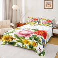 thumbnail image 1 of jejeloiu Retro Rustic Flower Twin Sheet Sets,Cute Daisy Floral Twin Fitted Sheet,Green Yellow Pink Flat Sheet For Girls Kids,Super Cozy Room Decor,3 Pieces, 1 of 7
