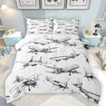 thumbnail image 1 of jejeloiu Retro Sketch Airplane Queen Comforter Set,Vintage Aircraft Theme Bedding Sets,White Gray Bedding Comforter Set For Boys Kids,Super Cozy Room Decor,3pcs, 1 of 8