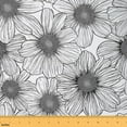 thumbnail image 1 of jejeloiu Retro Sketch Flower Fabric by the Yard 10 Yards,Rustic Floral Room Decor Fabric by the Yard,Natural Plant Sewing Fabric For Princess,Luxury Bedroom Decor, 1 of 6
