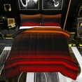 thumbnail image 1 of jejeloiu Retro Stripes Pattern Bedding Comforter Set,Abstract Geometric Twin Comforter Sets,Red Black Bedding Set For Kids,Microfiber Bedroom Decor Reversible,2pcs, 1 of 8