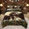 thumbnail image 1 of jejeloiu Retro Texas Stars Bedding Comforter Set,Rustic Cattle Hide Twin Comforter Sets,Country Farmhouse Bedding Set For Adults,Ultra Soft Home Decor Reversible,2pcs, 1 of 8