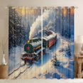 thumbnail image 1 of jejeloiu Retro Train Curtains Pack of 2 (42x84 Each),Hello Winter Curtains Blackout,Rustic Western Farmhouse Bedroom Curtains For Men Women,Ultra Soft Home Decor, 1 of 6