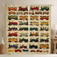 thumbnail image 1 of jejeloiu Retro Train Curtains Pack of 2 (42x84 Each),Steam Engine Theme Curtains Blackout,Colorful Car Bedroom Curtains For Biye Kids,Breathable Home Decor, 1 of 6