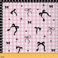 thumbnail image 1 of jejeloiu Ribbon Bow Fabric by the Yard 2 Yards,Girls Pink Bowtie Room Decor Fabric by the Yard,Modern Geometric Buffalo Fabric for Sewing For Child,Ultra Soft Home Decor, 1 of 6