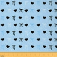 thumbnail image 1 of jejeloiu Ribbon Bow Knot Fabric by the Yard 2 Yards,Girls Chic Bowtie Room Decor Fabric by the Yard,Black Heart Print Fabric for Sewing For Child,Ultra Soft Home Decor, 1 of 6