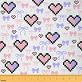 thumbnail image 1 of jejeloiu Ribbon Bowknot Bow Fabric by the Yard 10 Yards,Princess Heart Print Room Decor Fabric by the Yard,Pink Purple Ombre Sewing Fabric For Child,Lightweight Room Decorative, 1 of 6