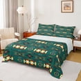 thumbnail image 1 of jejeloiu Romantic Tribal Bed Sheets,Ethnic Print Full Size Sheets For Boys,Teal Multicolor,4 Pieces,1 Flat Sheet, 1 Fitted Sheet and 2 Pillowcases, 1 of 6