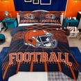 thumbnail image 1 of jejeloiu Ruby Football Sport Twin Comforter Sets,Orange Black Bedding Set For Boys Kids Reversible 2-Piece, 1 of 8