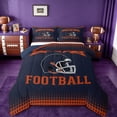 thumbnail image 1 of jejeloiu Rugby Ball Sport Full Size Comforter Sets,Deepblue Football Helmet Bedding Sets For Boys Teens Reversible 3-Piece, 1 of 8