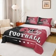 thumbnail image 1 of jejeloiu Rugby Ball Twin Sheet Sets,Red Black Bedding For Boys Kids 3pcs, 1 of 7