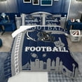 thumbnail image 1 of jejeloiu Rugby Football Game Bedding Comforter Set,American Sport City Twin Comforter Sets,Gray Deepblue Helmet Bedding Set For Teens,Ultra Soft Home Decor Reversible,2-Piece, 1 of 7