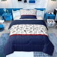 thumbnail image 1 of jejeloiu Rugby Football Helmet Twin Comforter Sets,Boys Ball Game Bedding Set For Sport Gamer Reversible 2pcs, 1 of 7
