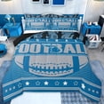 thumbnail image 1 of jejeloiu Rugby Football Sport Twin Comforter Sets,Blue Gray Bedding Set For Ball Gamer Reversible 2-Piece, 1 of 8