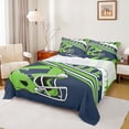 thumbnail image 1 of jejeloiu Rugby Game Gamer Queen Sheet Sets,Football Sport City Bed Set For Ball Lover 4-Piece, 1 of 7