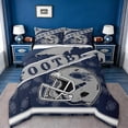 thumbnail image 1 of jejeloiu Rugby Game Gaming Twin Comforter Sets,Kids Football Sport Bedding Set For Teens Reversible 2 Pieces, 1 of 8