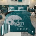 thumbnail image 1 of jejeloiu Rugby Game Sport Queen Comforter Set,Gray Green Bedding Comforter Set For Football Gamer Reversible 3 Pieces, 1 of 8