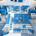 thumbnail image 1 of jejeloiu Rugby Gamer 7pcs Bedding Comforter Set,Football Sport City Queen Bedding Sets,Blue Gray White Queen Sheet Sets For Boys Kids,Microfiber Bedroom Decor Reversible, 1 of 8