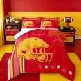 thumbnail image 1 of jejeloiu Rugby Helmet Pattern Full Size Comforter Sets,Yellow Red Bedding Sets For Boys Teens Reversible 3pcs, 1 of 8