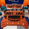 thumbnail image 1 of jejeloiu Rugby Sport Game Twin Comforter Sets,Orange Gray Black Bedding Set For Football Gamer Reversible 2-Piece, 1 of 8