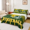 thumbnail image 1 of jejeloiu Rugby Sports Full Size Sheets,Football Ball Games Bed Sheets For Sport Lover 4-Piece, 1 of 7