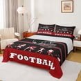 thumbnail image 1 of jejeloiu Rugby Twin 3-Piece Sheet Set,Black Football Helmet American, 1 of 7