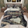 thumbnail image 1 of jejeloiu Rustic Cabin Twin Comforter Sets,Natural Scenery Bedding Set For Men Women Reversible 2-Piece, 1 of 8