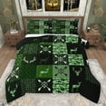 thumbnail image 1 of jejeloiu Rustic Camo Queen Comforter Set,Jungle Deer Skull Bedding Sets,Green Black Bedding Comforter Set For Boys Kids,Microfiber Bedroom Decor Reversible,3-Piece, 1 of 8