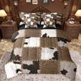 thumbnail image 1 of jejeloiu Rustic Cowhide 7-Piece Bedding Comforter Set,Country Farmhouse Lodge King Bedding Sets,Patchwork Cattle Hide Bed Sheets For Boys Girls,Ultra Soft Home Decor Reversible, 1 of 8