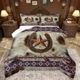 thumbnail image 1 of jejeloiu Rustic Cowhide Full Size Comforter Sets,Vintage Texas Stars Bedding Comforter Set,Bohemian Aztec Geometric Bedding Sets For Boys Teens,Luxury Bedroom Decor,3-Piece, 1 of 8