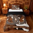 thumbnail image 1 of jejeloiu Rustic Cowhide Horseshoe Twin Bedding Kids,Farm Theme Duvet Cover Set For Men,Reversible,2pcs(No Comforter), 1 of 6