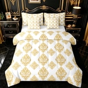 Damask Bedding Sets in Black Blue Red and More Home Comforts