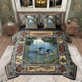 thumbnail image 1 of jejeloiu Rustic Duck Twin 7-Piece Bedding Set,Fishing Aztec Geometric,Reversible, 1 of 8