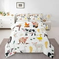 thumbnail image 1 of jejeloiu Rustic Farmhouse Animal Full Size Comforter Sets,Pig Cow Rabbit Bedding Comforter Set,Cartoon Farm Nursery Bedding Sets For Child,Breathable Home Decor,3-Piece, 1 of 8