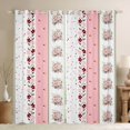 thumbnail image 1 of jejeloiu Rustic Floral Blossom Black Out Curtains,Abstract Geometric Stripe Curtains Pack of 2 (42x63 Each),White Pink Bedroom Curtains For Girl,Ultra Soft Home Decor, 1 of 6