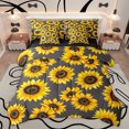 thumbnail image 1 of jejeloiu Rustic Flower 7-Piece Bedding Comforter Set,Countryside Sunflower King Bedding Sets,Yellow Gray Bed Sheets For Men Women,Breathable Home Decor Reversible, 1 of 8