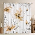 thumbnail image 1 of jejeloiu Rustic Flower Floral Blackout Curtains Set of 2 (52x84 Each),Modern Aesthetic Art Window Curtains,Brown White Curtains and Drapes For Men Women,Breathable Home Decor, 1 of 6