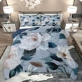 thumbnail image 1 of jejeloiu Rustic Flowers Full Size Comforter Sets,Vintage Floral Bedding Comforter Set,White Blue Bedding Sets For Girls Teens,Microfiber Bedroom Decor Reversible,3pcs, 1 of 8