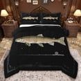 thumbnail image 1 of jejeloiu Rustic Hunting Twin Comforter Sets,Big Bass Fish Bedding Set For Boys Kids Reversible 2-Piece, 1 of 8