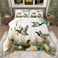 thumbnail image 1 of jejeloiu Rustic Mallard Full Size Comforter Sets,Lotus Leaf Bedding Sets For Girls Boys Reversible 3pcs, 1 of 8
