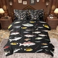 thumbnail image 1 of jejeloiu Rustic Pike Fish 7-Piece Bedding Comforter Set,Fishing Hunting Theme King Bedding Sets,Country Farmhouse Lodge Bed Sheets For Adults,Breathable Home Decor Reversible, 1 of 8